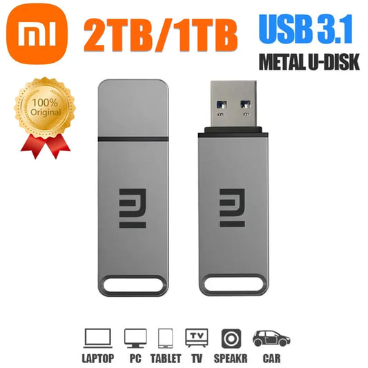 XIAOMI Metal Usb 3.1 Flash Drive Mutual Transmission Portable USB Memory 2TB 1TB High Speed PenDrive For Computer Storage Device